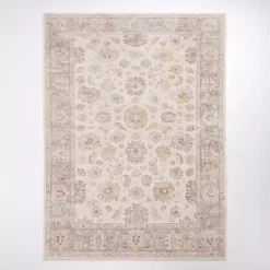 Online Kirklands Home Kira Traditional Washable Area Rug, 5x8 Ivory