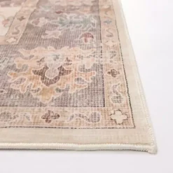 Online Kirklands Home Kira Traditional Washable Area Rug, 5x8 Ivory