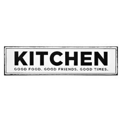 Outlet Kirklands Home Kitchen Good Food Good Friends Good Times Plaque White