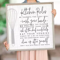 Discount Kirklands Home Kitchen Rules Framed Wall Plaque