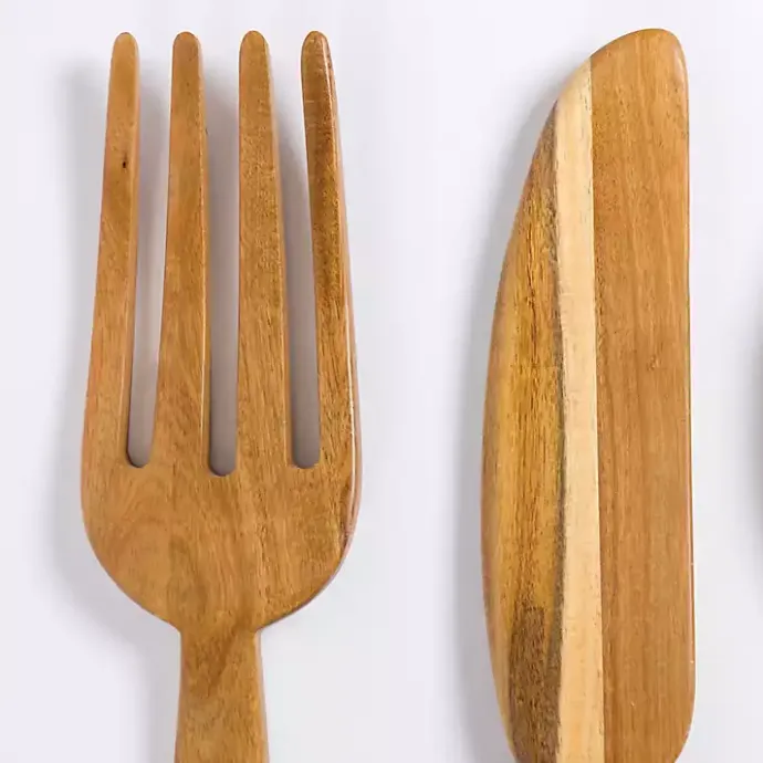 Discount Kirklands Home Kitchen Utensil Wooden Wall Plaques, Set of 3