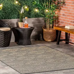 Clearance Kirklands Home Kylie Gray Modern Abstract Outdoor Rug, 5x8