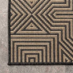 Kirklands Home Kylie Gray Modern Abstract Outdoor Rug, 8x10