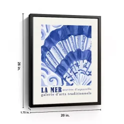 Outlet Kirklands Home La Mer Poster II Framed Canvas Art Print