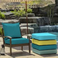 Clearance Kirklands Home Lake Texture Outdoor Deep Seat Cushions Blue
