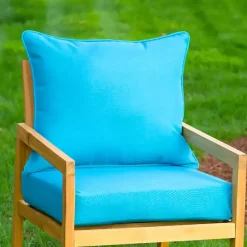 Clearance Kirklands Home Lake Texture Outdoor Deep Seat Cushions Blue