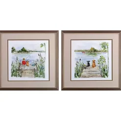 Online Kirklands Home Lake Dock Framed Art Prints, Set of 2 Multi