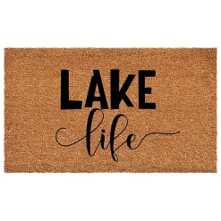 New Kirklands Home Lake Life Script Doormat