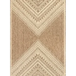 Kirklands Home Landy Aztec Outdoor Rug, 8x10 Tan