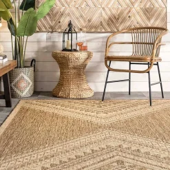 Kirklands Home Landy Aztec Outdoor Rug, 8x10 Tan