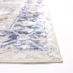 Best Kirklands Home Lara Blue Medallion Washable Area Rug, 5x8