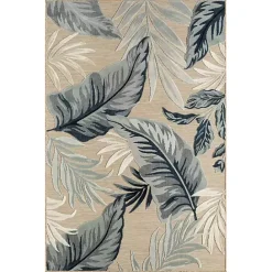 Hot Kirklands Home Large Print Tropical Leaf Outdoor Area Rug, 5x7