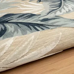 Discount Kirklands Home Large Print Tropical Leaf Outdoor Area Rug, 7x9