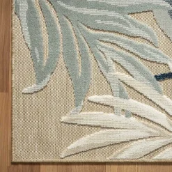 Discount Kirklands Home Large Print Tropical Leaf Outdoor Area Rug, 7x9