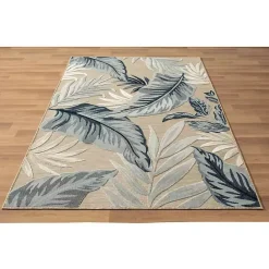 Discount Kirklands Home Large Print Tropical Leaf Outdoor Area Rug, 7x9