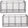 New Kirklands Home Large Wall Hanging Chicken Wire Baskets, Set of 2