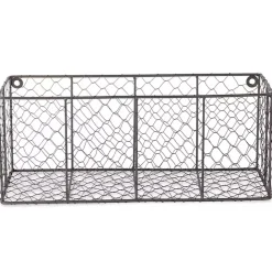New Kirklands Home Large Wall Hanging Chicken Wire Baskets, Set of 2