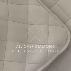 Clearance Kirklands Home Latte Stitched Diamond 3-pc. King Quilt Set Tan
