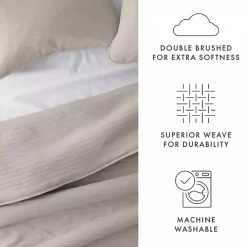 Best Kirklands Home Latte Stitched Stripes 2-pc. Twin Quilt Set Gray