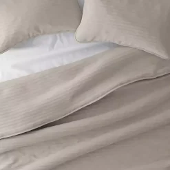 New Kirklands Home Latte Stitched Stripes 3-pc. Queen Quilt Set Tan