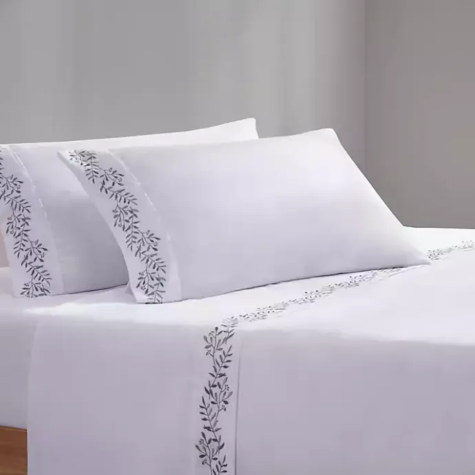 Sale Kirklands Home Leafy Vine Hem Microfiber 4-pc. Full Sheet Set