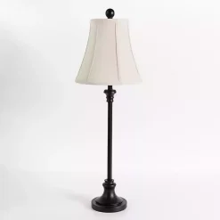 Discount Kirklands Home Leah Black Candlestick Buffet Lamp White