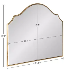 Hot Kirklands Home Leanna Gold Arched Frame Mirror