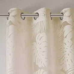 Kirklands Home Leilani Palm Leaf Curtain Panel, 63 in. Tan