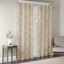 Discount Kirklands Home Leilani Palm Leaf Curtain Panel, 84 in. Tan
