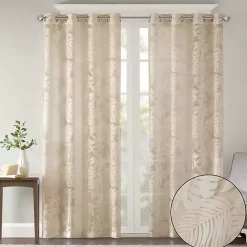 Discount Kirklands Home Leilani Palm Leaf Curtain Panel, 84 in. Tan