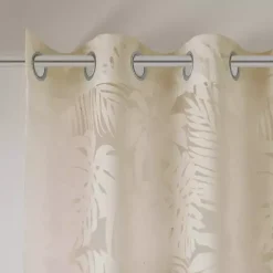 Kirklands Home Leilani Palm Leaf Curtain Panel, 95 in. Tan