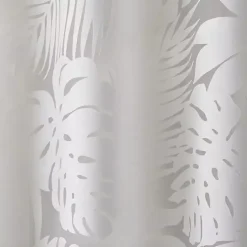 Best Kirklands Home Leilani Palm Leaf Curtain Panel, 63 in. White