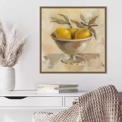 Discount Kirklands Home Lemon Bowl Framed Canvas Art Print