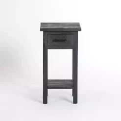 Kirklands Home Leo Wood Accent Table Black