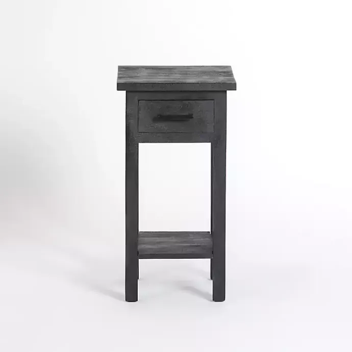 Kirklands Home Leo Wood Accent Table Black