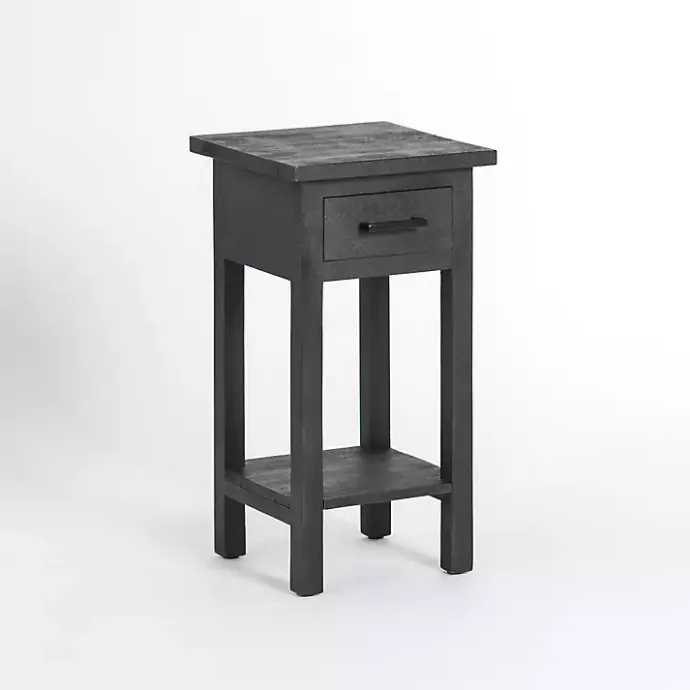Kirklands Home Leo Wood Accent Table Black