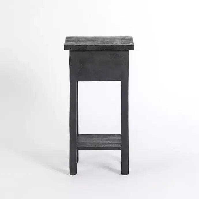 Kirklands Home Leo Wood Accent Table Black