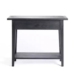 New Kirklands Home Leo Wood Console Table Black
