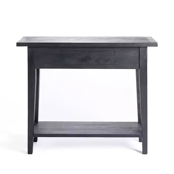 New Kirklands Home Leo Wood Console Table Black