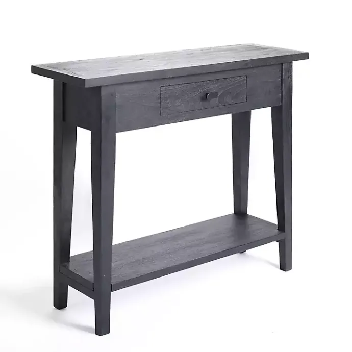 New Kirklands Home Leo Wood Console Table Black