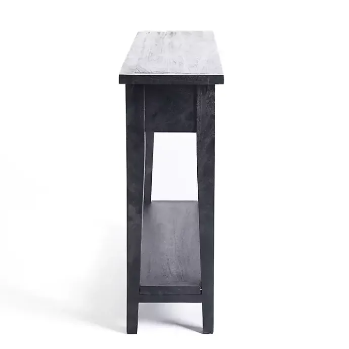 New Kirklands Home Leo Wood Console Table Black