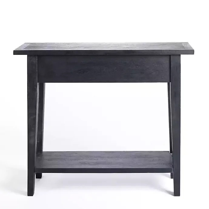 New Kirklands Home Leo Wood Console Table Black