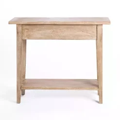 Kirklands Home Leo Natural Wood Console Table Tan
