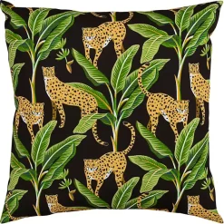 Kirklands Home Leopard & Palm Tree Outdoor Pillow, 22 in.