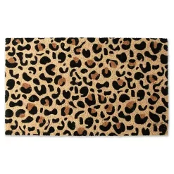 Discount Kirklands Home Leopard Print Coir Doormat