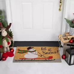 New Kirklands Home Let It Snow Festive Christmas Doormat
