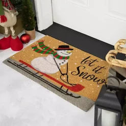 New Kirklands Home Let It Snow Festive Christmas Doormat