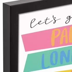 Discount Kirklands Home Let's Go Travel Framed Canvas Art Print