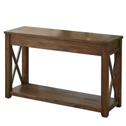 New Kirklands Home Leyton X-Bar Side Panel Console Table