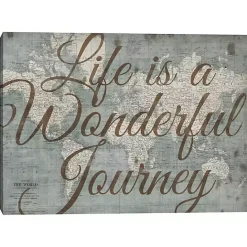 Hot Kirklands Home Life Is A Wonderful Journey Canvas Art Print Brown
